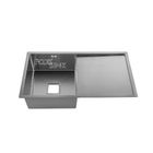 Nano PVD 304SS Sliver 1 Bowl Kitchen Sink With Drainboard