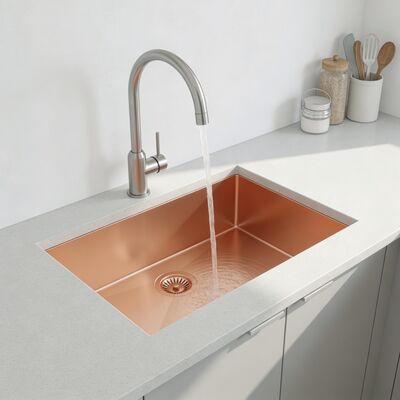 Vintage 16/18 Gauge  Rose Gold Sink Apartment Home Modern Vegetable Wash Sinks 32inch Counter Single Bowl Kitchen Sink With Cutting Board