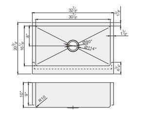 New Design Apron Stainless Steel Kitchen Sink With Luxurious Satin Finish