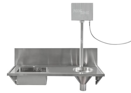 Factory Wall Mounted Stainless Steel 304/316 double bowl Sluice Sinks And Slop Hopper  With Flush Valve Cistern For Hospitals, Nursing Homes Medical Surgery for Africa