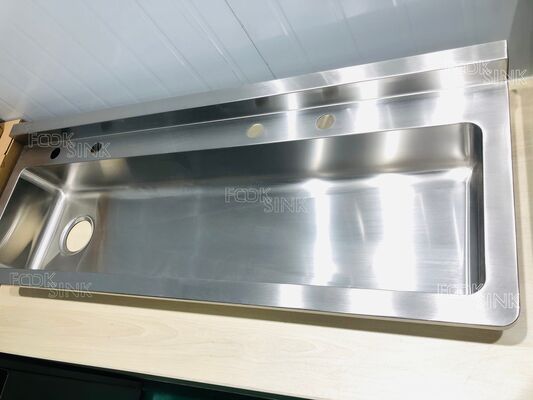 Commercial Industriale Large 1200/1400x390mm Public Sink 304/316 Stainless Steel Wash Trough Sink For Factory School Canteen Lavandini In Acciaio Inox Per Esterno