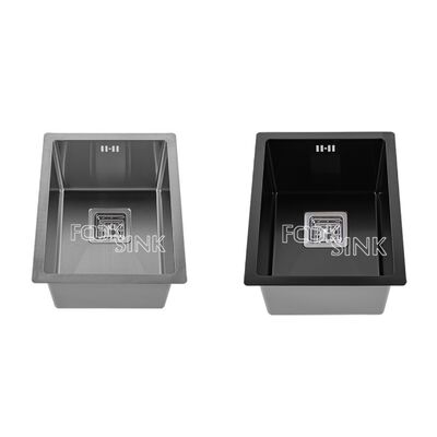 High Quality Modern Handmade Small 304 Stainless Steel Sink Thickened Single Bowl Nano Black Kitchen Multifunctional Design Sink For Bar Rv