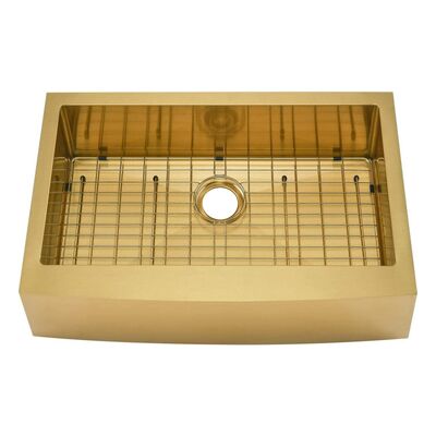 Современный 33'X21'X10' Ферма 304 Нержавеющая сталь Раковина Для Кухни Ферма Фармон Раковина ПВД Золотая Крапивостойкая Ручная кухонная раковина