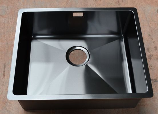 Drop In Stainless Steel Single Bowl Kitchen Sink Gunmetal Matte Black